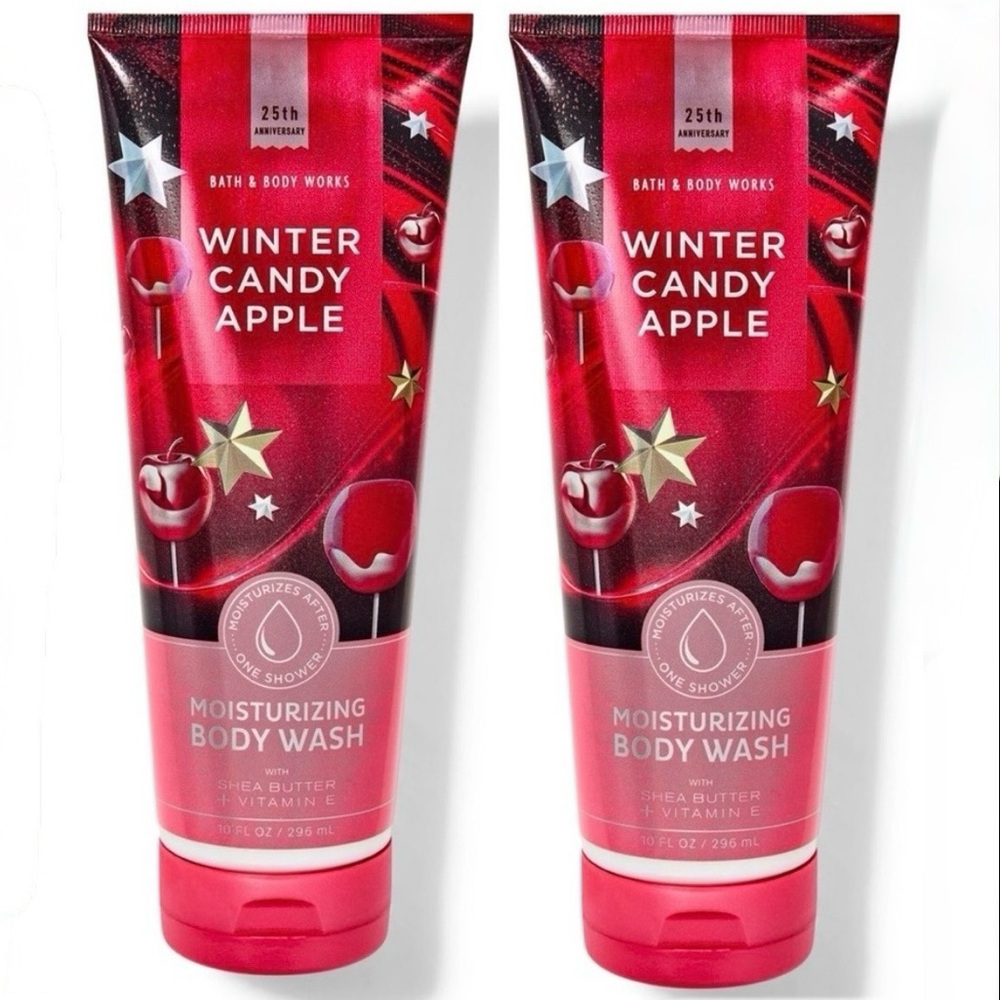 Bath & Body Works Winter Candy Apple Moisturizing Body Wash 2 Tubes